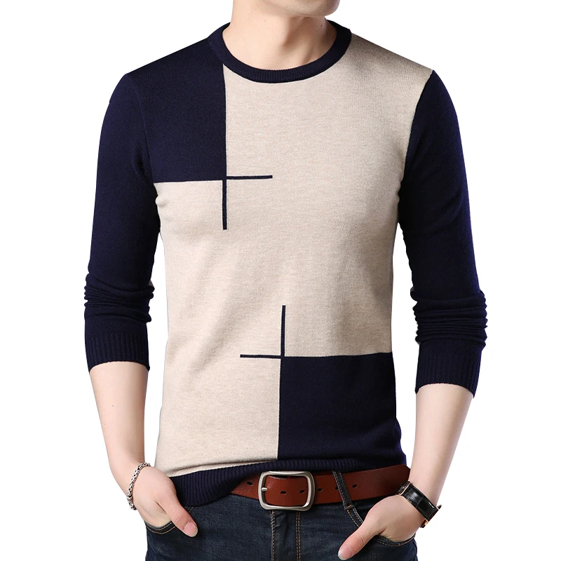 

Autumn Winter Mens Pullover Sweater 2019 Men Casual O-Neck Sweater Men's Slim Fit Knitted Pullovers Clothing M-3XL