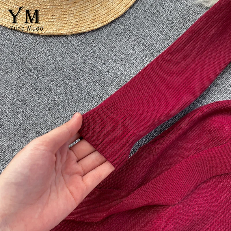 YuooMuoo Для женщин элегантные пояса облегающее вечерние платье длиной до колена из