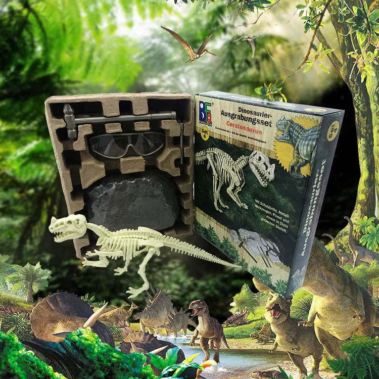 Nose horn Dinosaur Excavation Kit Simulation Archaeology Digging Up