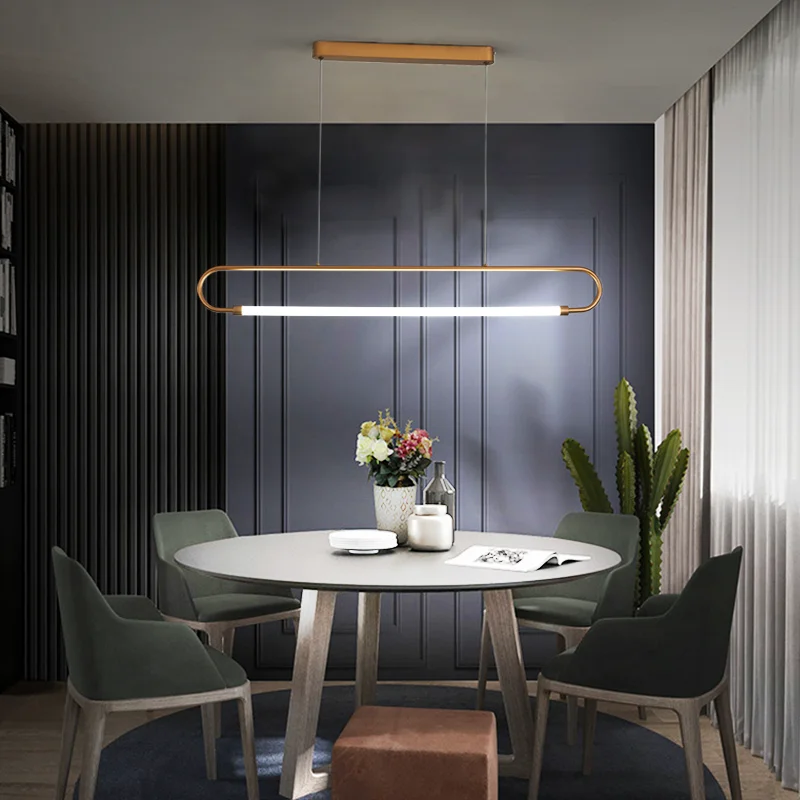 

Золотая светодиодная люстра, прозрачный стеклянный шар, современный длинный подвесной светильник для столовой, бара, ресторана, магазина офисный подвесной свет 90-260 в