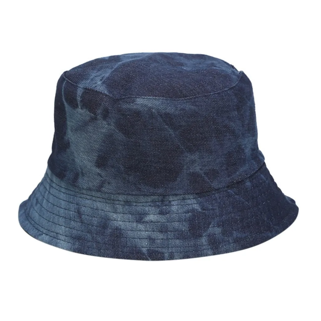 Винтажная джинсовая женская шляпа ведро складной Открытый Защита от солнца плоский верх шапки для рыбаков женская шляпа gorros mujer invierno