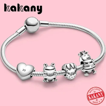 

KAKANY 2020 Spopular Limited Edition 20th Anniversary Frog, Bee, Strawberry Heart Charm DIY Original Lady Jewelry Classic Gift
