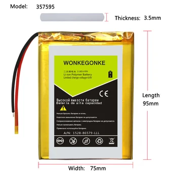 

for sony 357595 power Lithium Polymer Li-ion battery for GPS mp3 mp4 MP5 Bluetooth speakers 3.7V Electronic equipment player