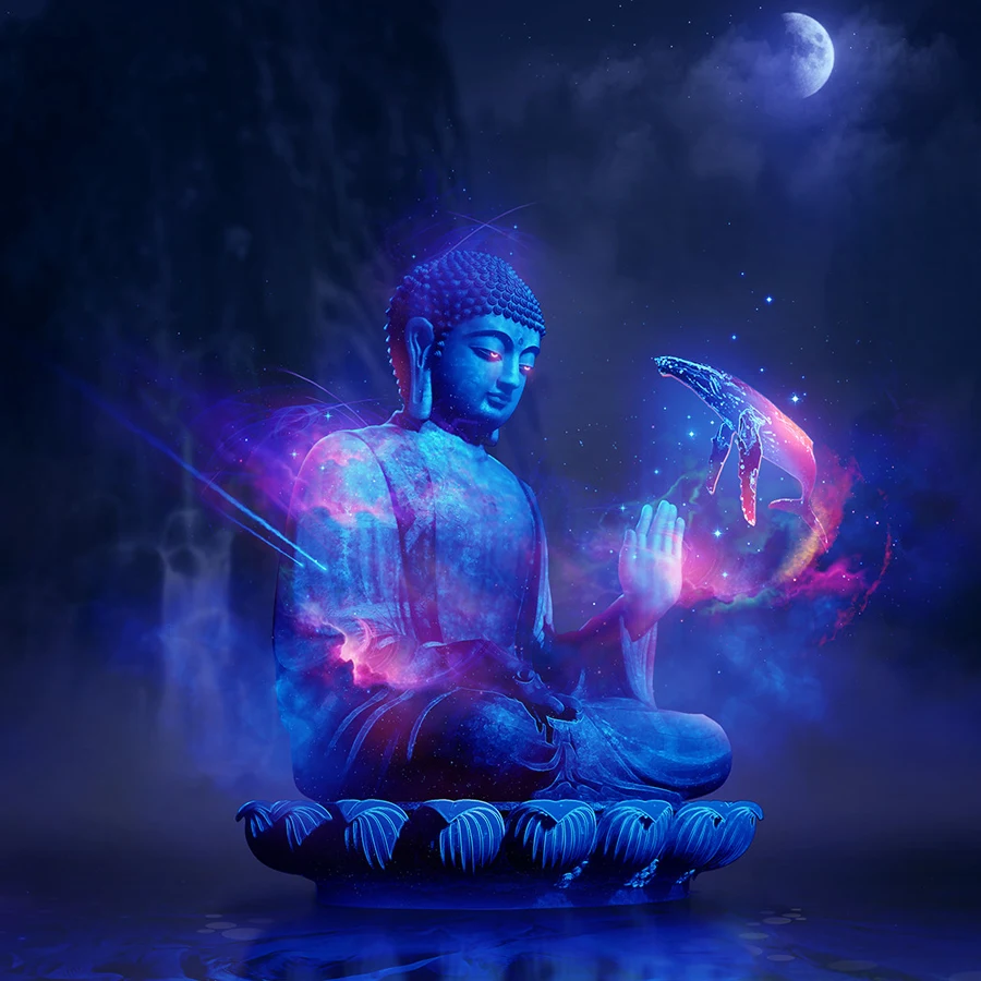 

china buddha 5D DIY Diamond Painting Buddha Cosmic view Full Square Diamond Embroidery Cross Stitch,Mosaic,home decor