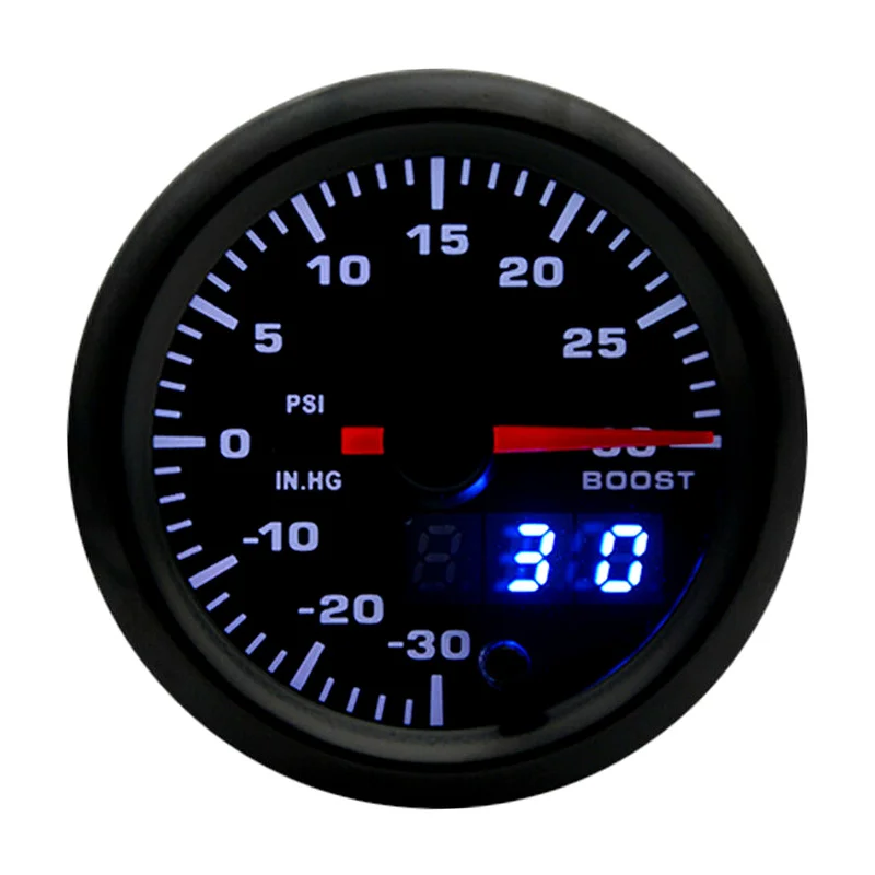 " 52 мм 7 цветов светодиодный автомобильный турбо Boost Gauge PSI метр аналоговый цифровой двойной дисплей Авто запасные части