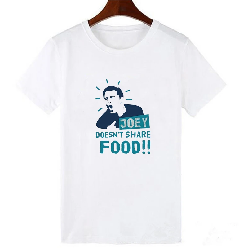 Яркие друзья, футболка для ТВ-шоу, Joey camisetas verano mujer, ulzzang harajuku, уличная футболка большого размера - Цвет: 19bk368-white