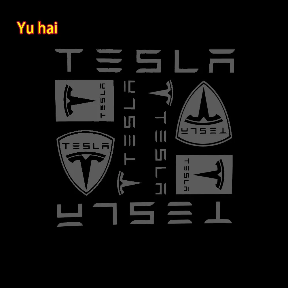 funny truck stickers Set of 8 for  Tesla Stickers Car Laptop Bumper Sticker Vinyl Decal funny truck stickers