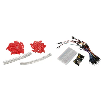 

1 Set Mini Prototype Board, Breadboard Wire Cable & Power Supply & 300Pcs JST SYP 2-Pin Crimp Terminal Connector Kit CNIM Hot