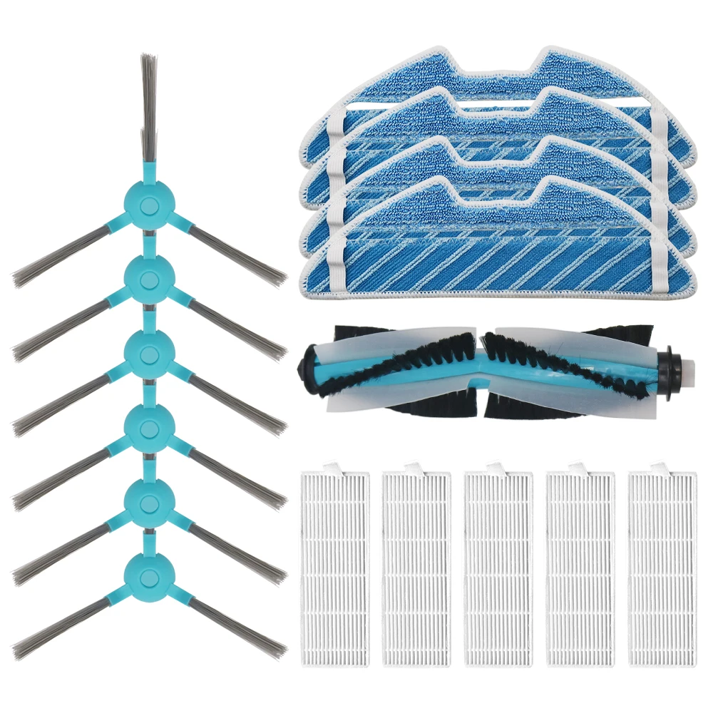 HEPA Air Filter Mop Cloth Main Roller Side Brush for Conga 1290 1390 Robot Vacuum Cleaner Replacement  Spare Accessories Parts