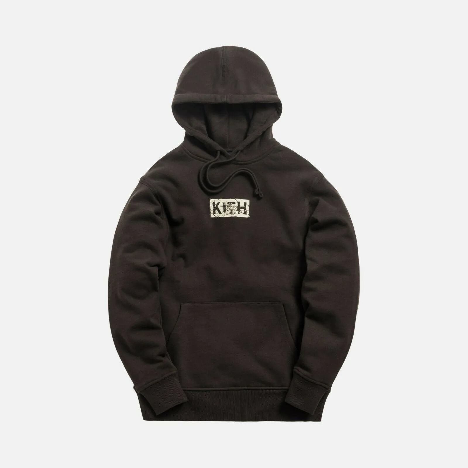 

Kith Splintered Logo Hoodie Black Espresso Hooded Box Logo In Hand Unisex Size S-3Xl