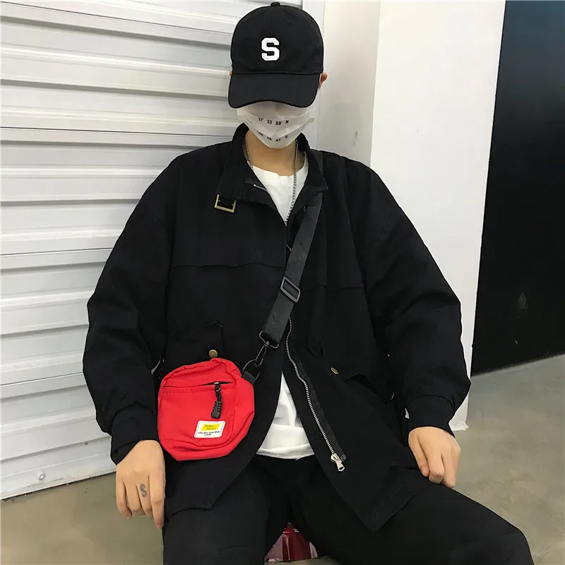 Куртка на молнии в Корейском стиле INS Harajuku для фотосессии на осень и зиму, куртка свободного кроя из плотного хлопка