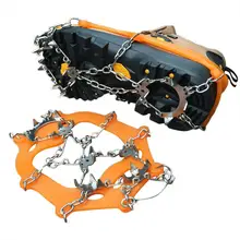 Открытый Сталь цепь с 18-серьги-гвоздики нескользящие носки для малышей со шнурками и стрейчевого скобы