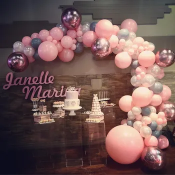 

152pcs Gray Baby Pink Balloon Garland Arch Kit Rose Gold Foil Balloons Party Decor Baby Shower Wedding Birthday Party Supplies