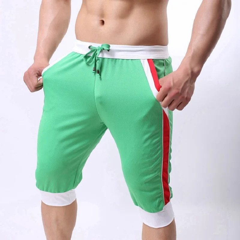 XXL  Brand Men Shorts Cotton Beach Boxer Sexy Wear Baseball capri Designer Shorts New Trunks FX1023 2