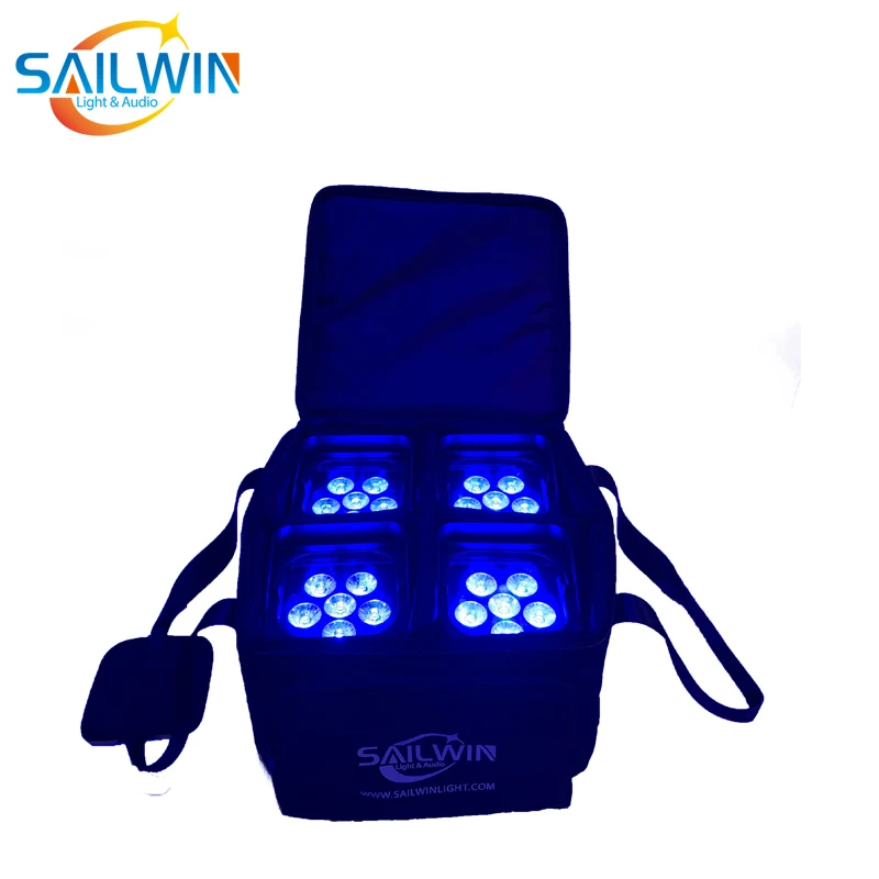 Sailwin Новый SKB дорожная сумка для 6x18 Вт 6 в 1 DMX приложение с питанием от батареи