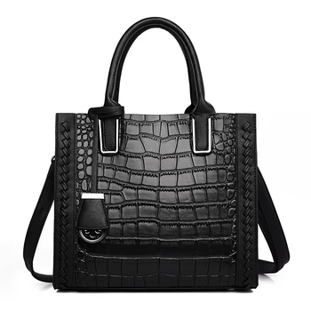 

「Light Luxury」Classic Crocodile Pattern Women Shoulder Bag Solid Large Capacity Handbag Fashion Crossbody Bag