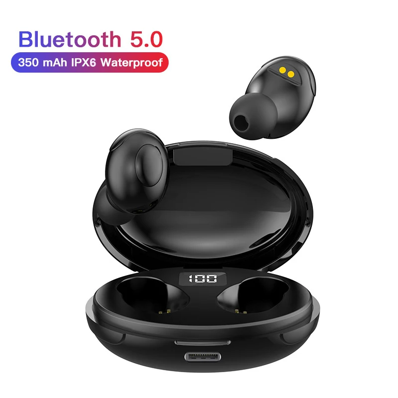 Bluetooth Earphone Wireless Earbuds LED Display 5 0 TWS Headsets Dual Earbuds Bass Sound For Huawei Xiaomi IPhone