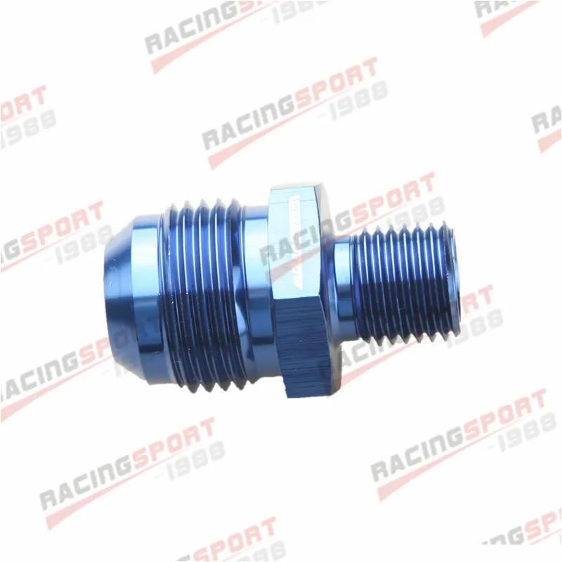 10 AN 10AN AN10 AN Male Flare To M14x1.5 Metric Straight Fitting Blue 