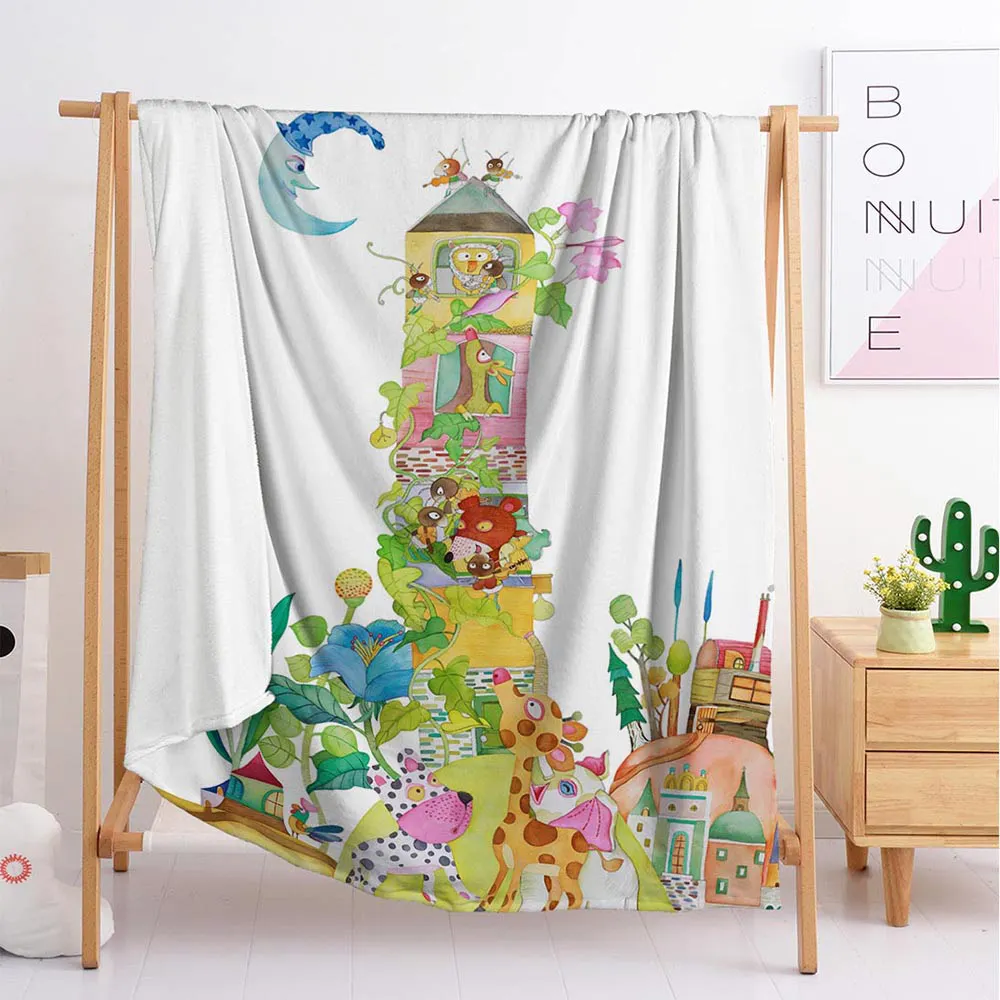 

2020 new export cartoon fawn flannel blanket sleeping blanket blanket multi functional blanket single double large bedding
