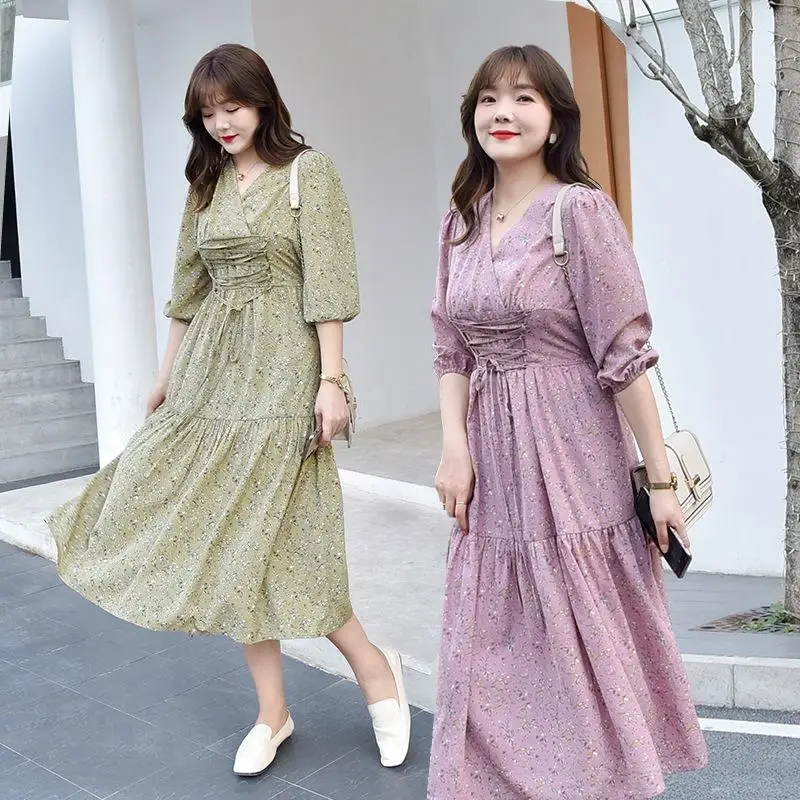 Korean Style Women Dress Plus Size 