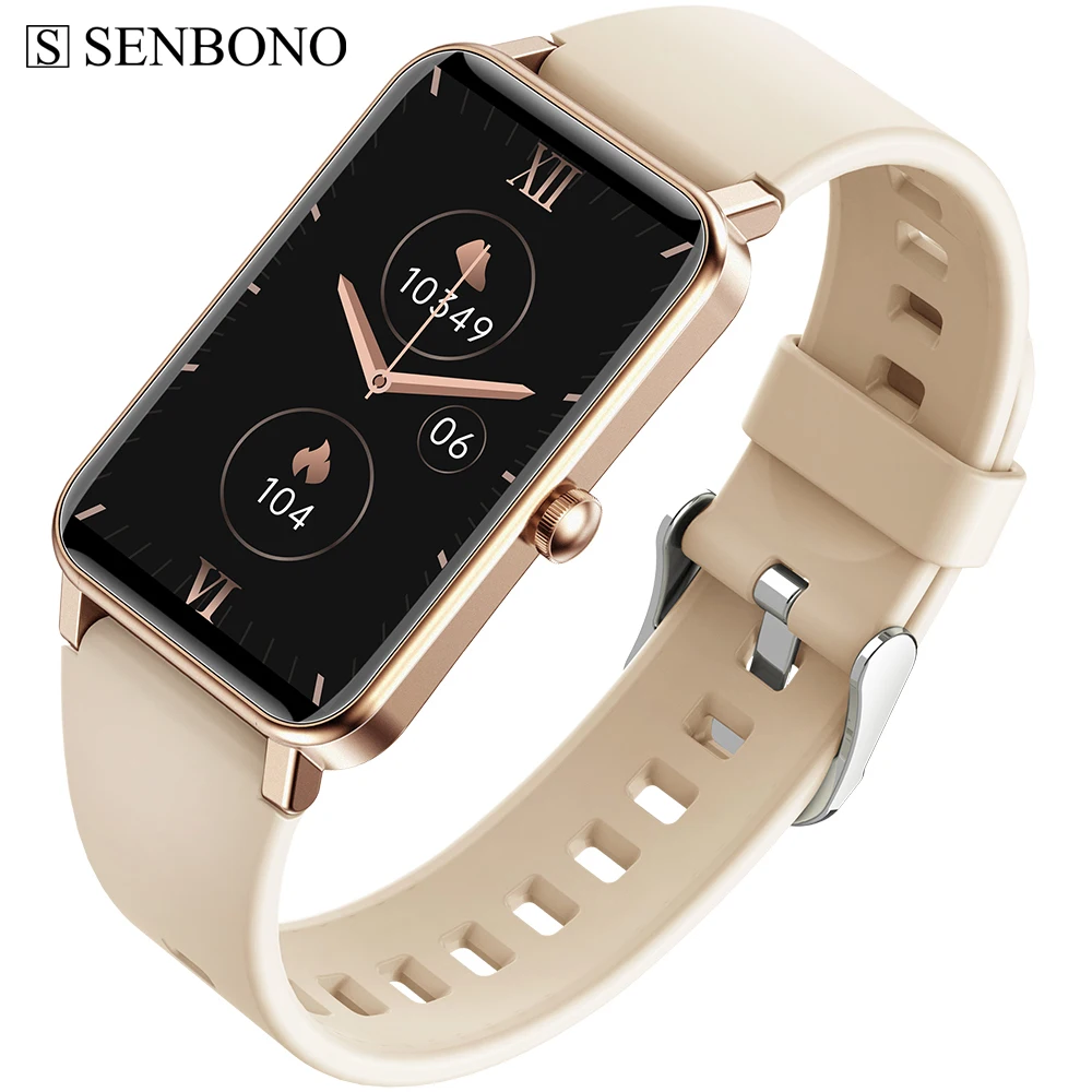 SENBONO Smart Watch Women IP68 Waterproof Bracelet Sports Wristband Fitness Tracker Band Smartwatch Lady for Android IOS Huawei