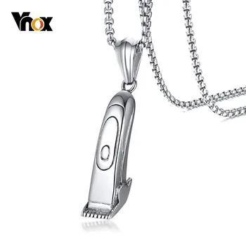 

Vnox Unique Shaving Knife Pendant Stainless Steel Men's Necklace Color Punk Male Jewelry 24" Box Chain