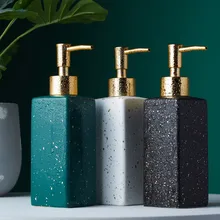 350 мл керамический диспенсер для мыла, бутылка для дезинфицирующего средства для рук, круглые аксессуары для ванной комнаты, бутылка для туалетного лосьона и геля для душа