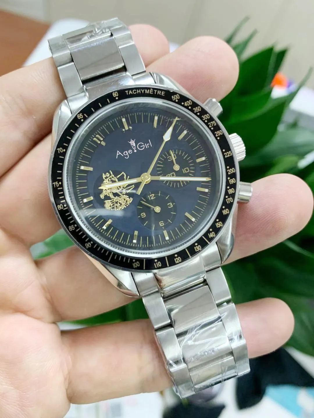 

Luxury Brand New Men Automatic Mechanical Limited Luminous Silver Gold Ceramic Sapphire Apollo 11 Watch 50th Anniversary AAA+