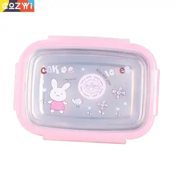 

Durable Cartoon Lunch Box School Student Kids Bento Boxes Dinnerware SUS 304 Heaythy Material Lunchbox
