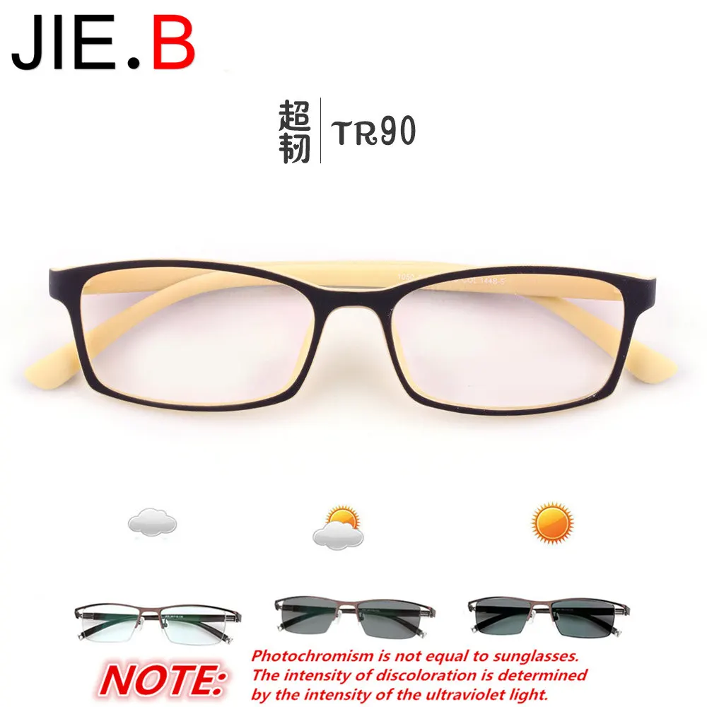 Новая модная оправа для очков TR90, очки для чтения, фотохромные линзы, плоские зеркала, солнцезащитные очки для мужчин и женщин