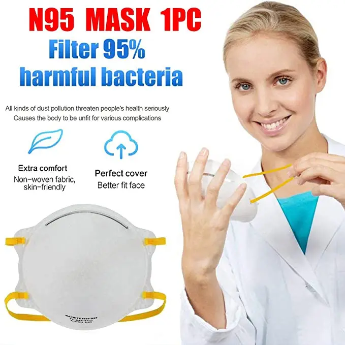 

10PCS N95 Mask for PM 2.5 N95 Particulate Respirator Mask - Safety Anti Pollution Dust Face Mask Nonwoven Breathable Mouth Mask