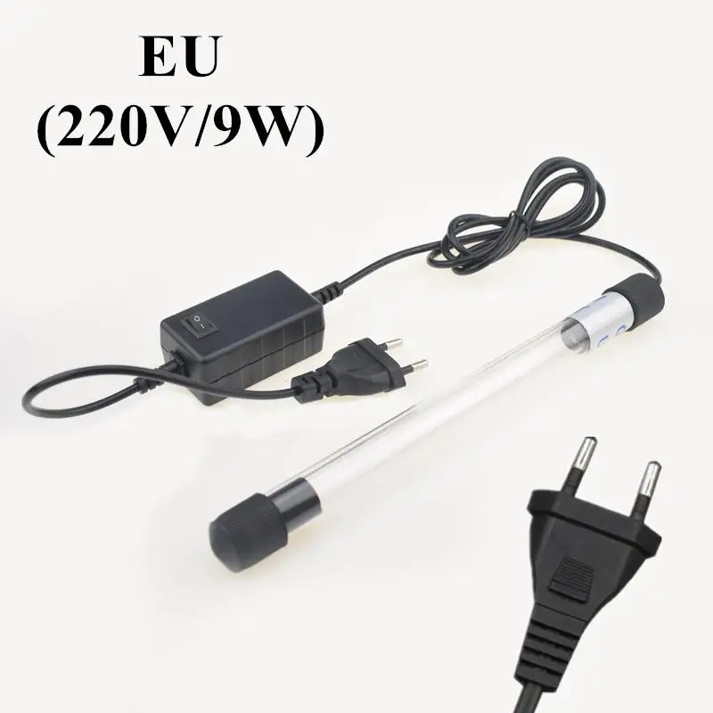 EU 9W 220V Аквариум для рыбного пруда ультрафиолетовая дезинфекционная лампа для Водорослей Аквариум ультрафиолетовая дезинфекционная лампа для водорослей - Цвет: EU 9W 220V