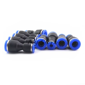 

5Pcs PG4-6 4-8 6-8 6-10 8-10 8-12 10-12mm Straight Union Reducer Fitting Pneumatic Push to Connect Air