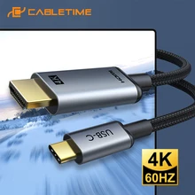 CABLETIME USB C to HDMI Cable 4k hdmi cable 4K 60Hz Type C HDMI Thunderbolt 3 for Samsung Huawei mate 20 Book pro USB-C HDM C029