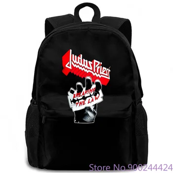 

Judas Priest Breaking The Law Black New - Harajuku Rick women men backpack laptop travel school adult student