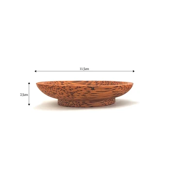 

Coconut Wood Cutlery Plate Fruit Dishes Saucer Tea Tray Dessert Dinner Bread Wood Plate Japanese Round Dinnerware Kitchen Tools