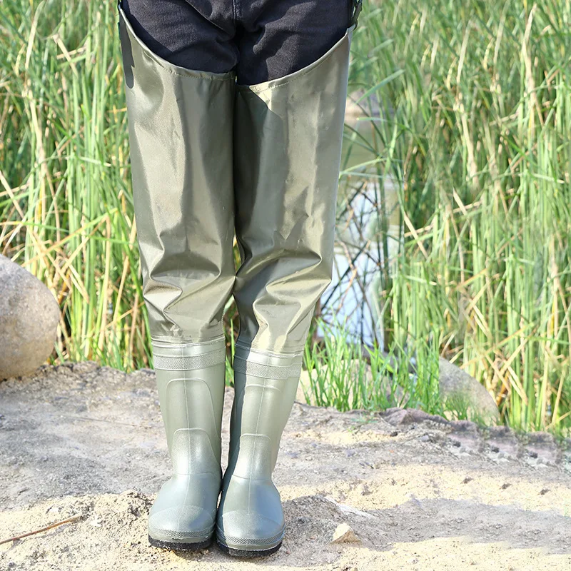 

Water Pants Nylon Pants PVC Fishing Pants Catch Fish Fishing Pants Wear-Resistant Rubber Sole Anti-slip Felt