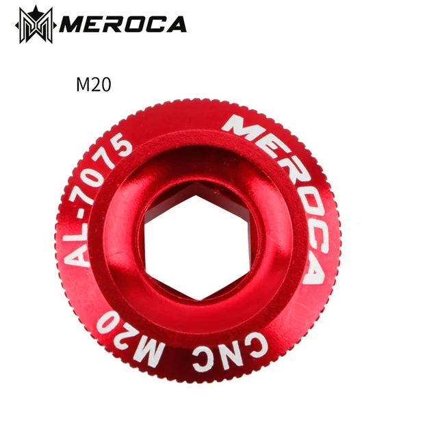 MEROCA MTB Aluminum Alloy CNC Screw Mountain Bike Crank Cover Screws M18/M19/M20 Bolt For SHIMANO Iamok M20 Red
