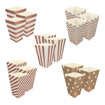

48pcs 50pcs Popcorn Box Party Favors Cartons Paper Popcorn Boxes Snack Food Container Holder Birthday Baby Shower Movie Theater