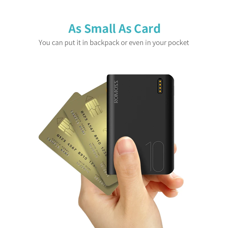 Billig Romoss Sense4 Mini Power Bank 10000mAh Schnelle Ladung Power 10000mAh Tragbare Externe Batterie Ladegerät Für iPhone Xiaomi Huawei