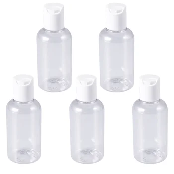 

15pcs 75ml Refillable Bottle Press Cap Travel Bottle Storage Container for Shampoo Cream Lotion (Random Cap Color)