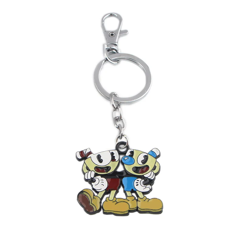P4070 Dongmanli милый Cuphead автомобильный брелок эмаль металлическая подвеска автомобиль для брелоков подарки, держатель для ключей ювелирные изделия