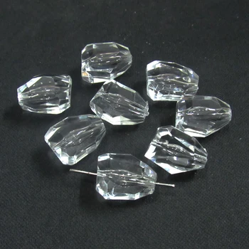 

Newest 20mm*14mm*12mm 200pcs/lot Clear Acrylic Faceted /Irregular Beads /Jewelry Accessories/ Finding Beads