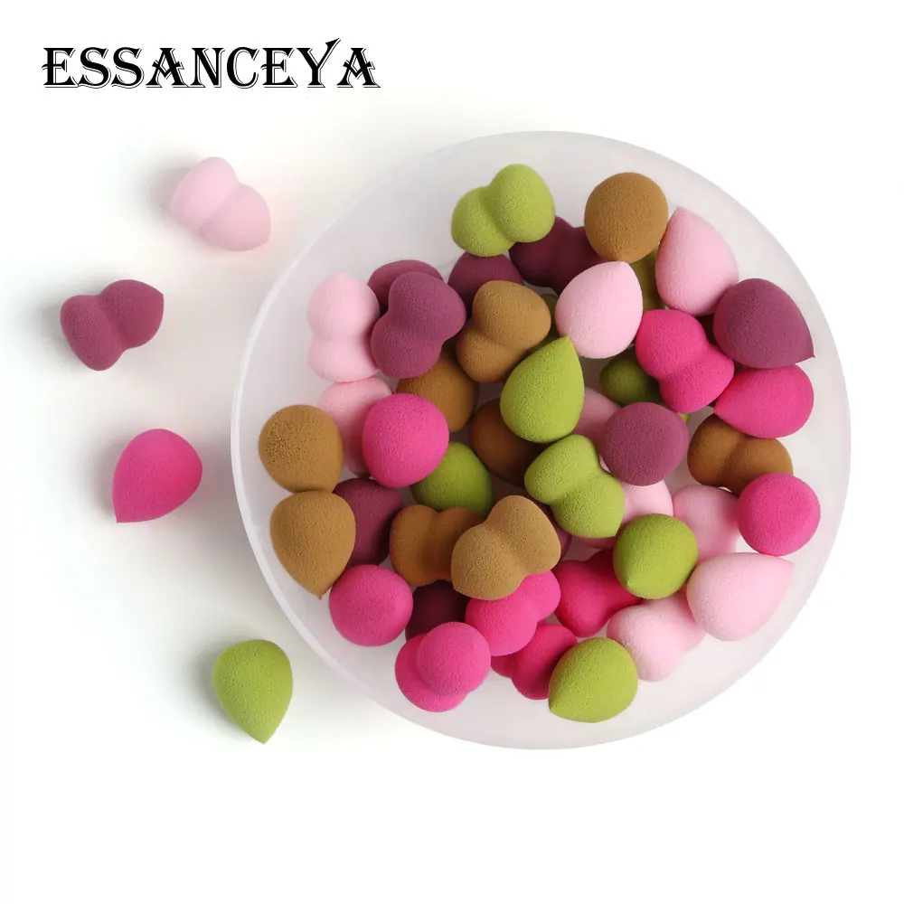 ESSANCEYA 50 шт. красочная губка для макияжа мини-размер косметическая спонж консилер