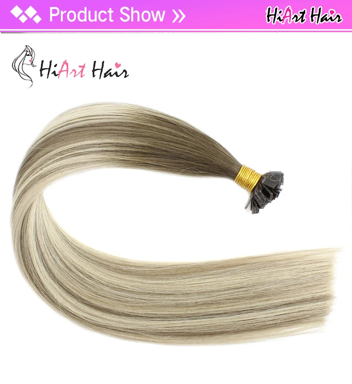 HiArt, 1 г/шт., волосы для наращивания на плоских кончиках, волосы для наращивания remy, бразильские волосы для наращивания, человеческие волосы для наращивания с двойным нарисованным кератином, 18 дюймов, 20 дюймов, 22 дюйма