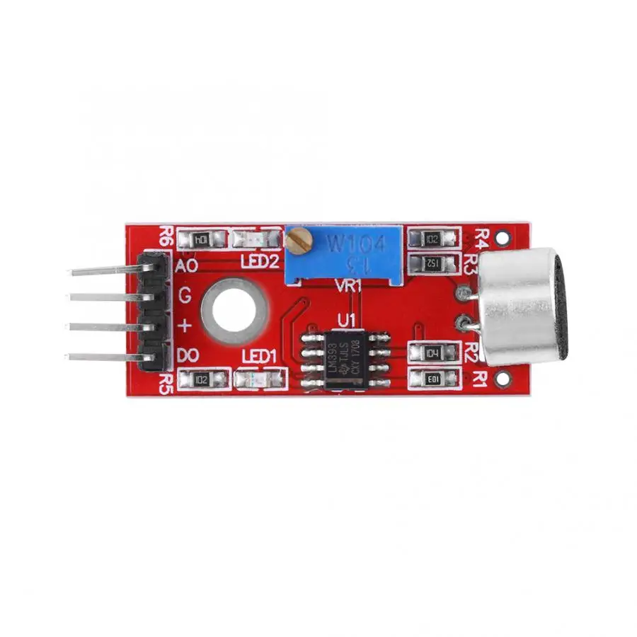 Плата усилителя микрофона Высокочувствительный модуль звука 20 дБ с низким