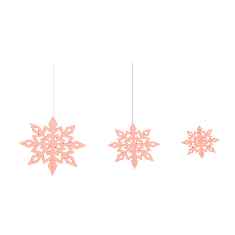 6 шт 3D пустотелая Снежинка из бумаги гирлянда Рождественские украшения на стену Новогоднее Рождественское украшение для дома Noel Navidad