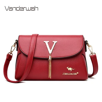 

Fashion Tassel Shoulder Bags for Women High Quality Leather Crossbody Bag Girls Luxury Handbags Women Bags Designer Sac A Main