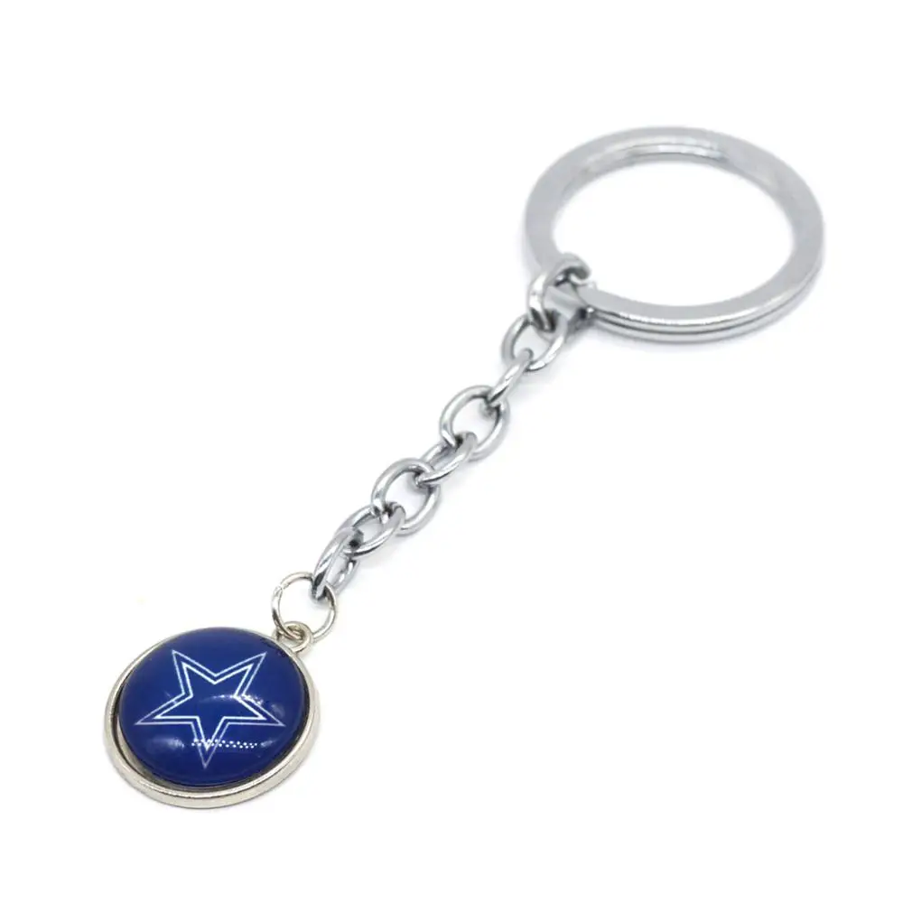 Fashion Football Key Chain Dallas Cowboys Charm Keychain Car Keyring for Women Men Keyrings Gifts Party Wedding Birthday SP