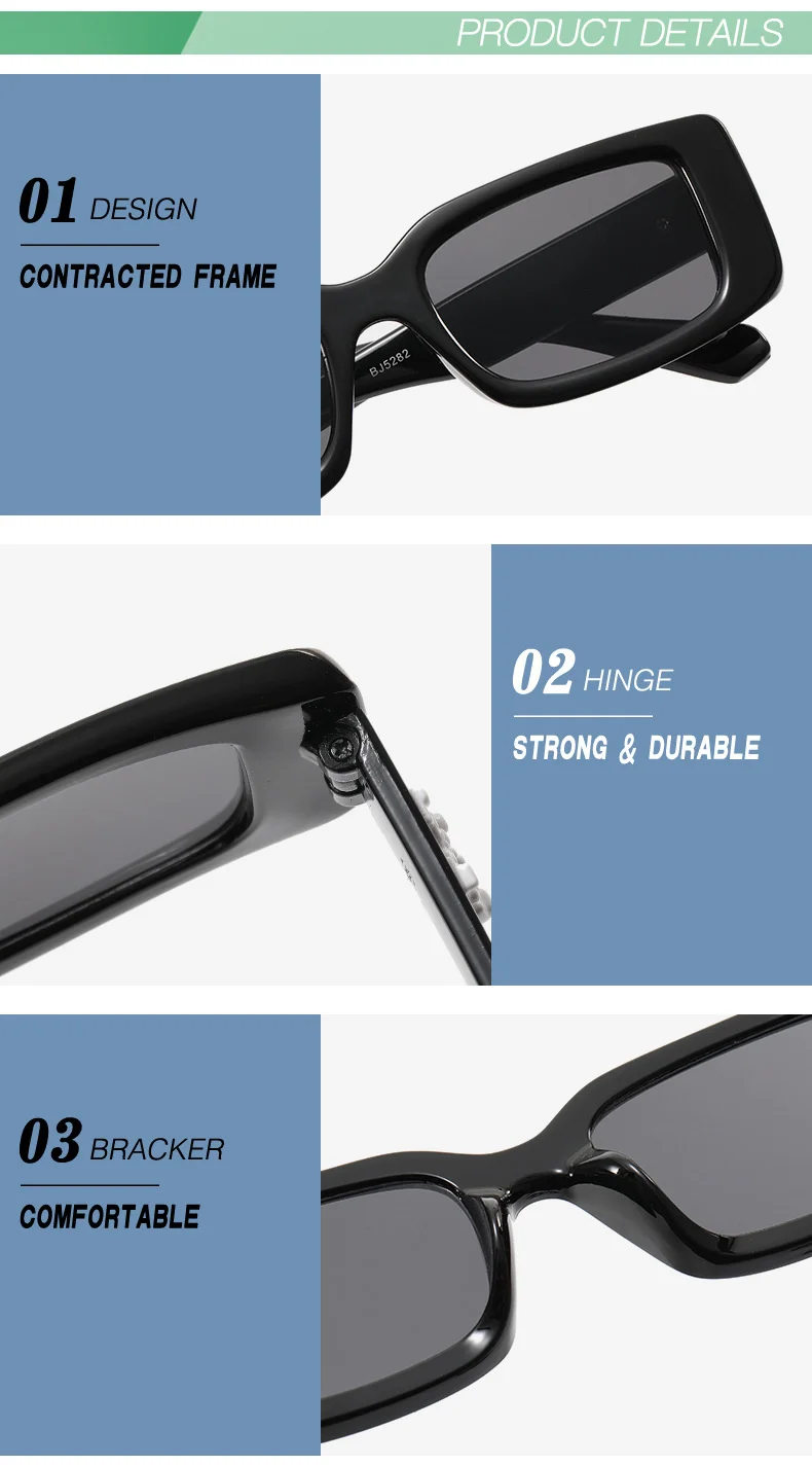 LONSY Vintage Square Sunglasses Women Luxury Brand Retro Small Rectangle Black Sun Glasses Shades Female Goggle Oculos UV400 white sunglasses women